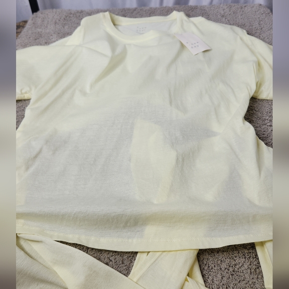 Women's Short Sleeve Bow T-Shirt - A New Day Yellow S - Picture 7 of 10